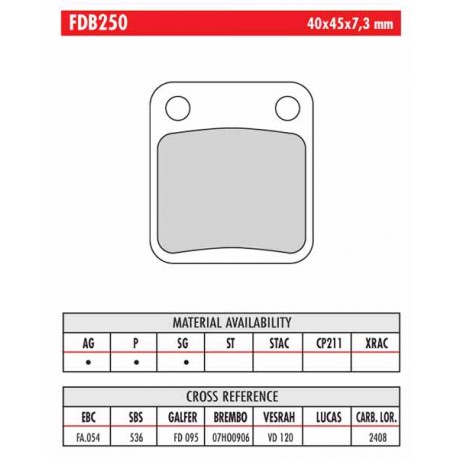 PADS FERODO MOTO