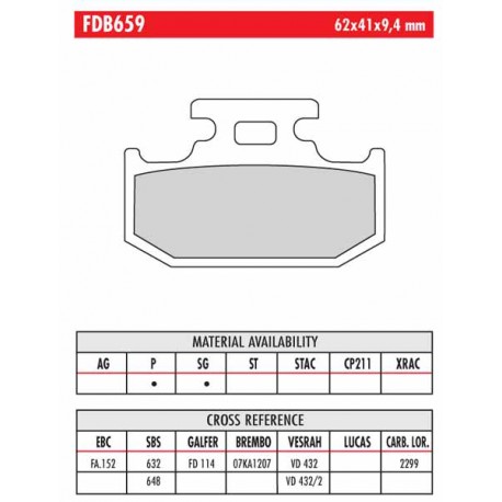 PADS FERODO MOTO