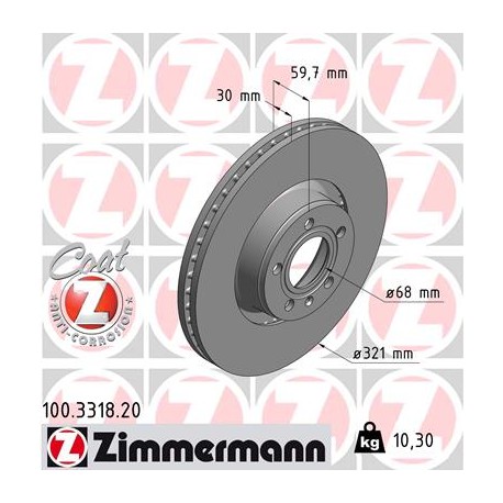 DISQUE ZIMMERMANN AUDI Coat Z