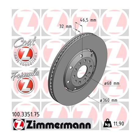 SCHIJF ZIMMERMANN AUDI FORMULA Z LINKS  Coat Z