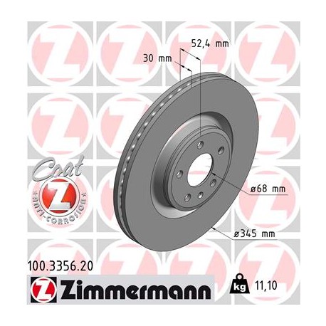 DISC ZIMMERMANN AUDI/PORSCHE Coat Z