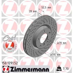 DISQUE ZIMMERMANN BMW SPORT Z DROIT