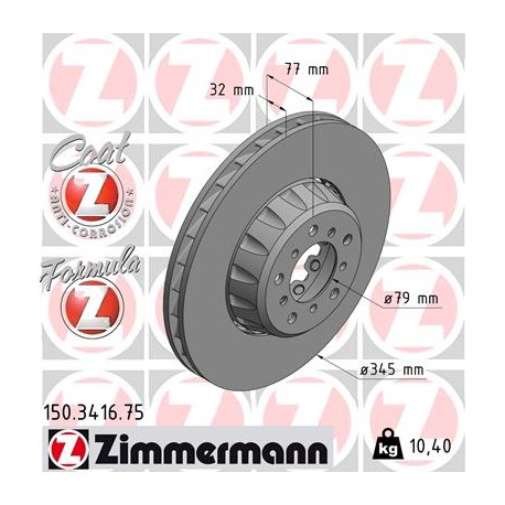 SCHIJF ZIMMERMANN FORMULA Z RECHTS  Coat Z