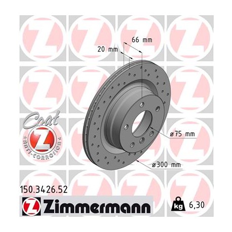 DISQUE ZIMMERMANN BMW SPORT Z