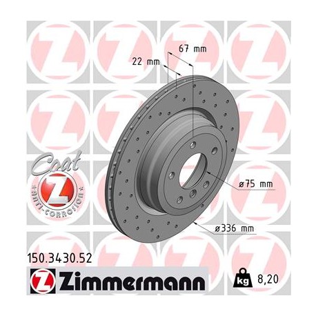 DISQUE ZIMMERMANN BMW SPORT Z