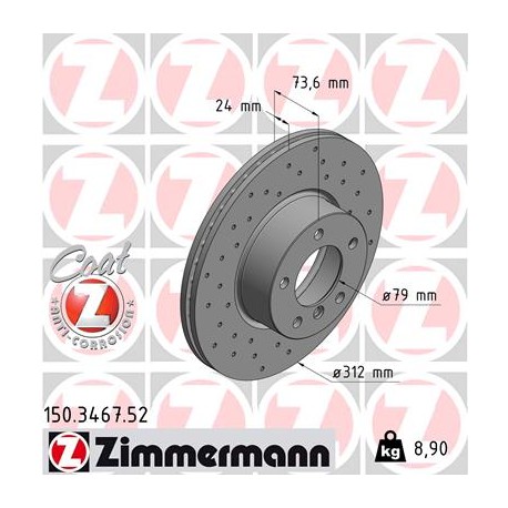 SCHIJF ZIMMERMANN BMW SPORT Z