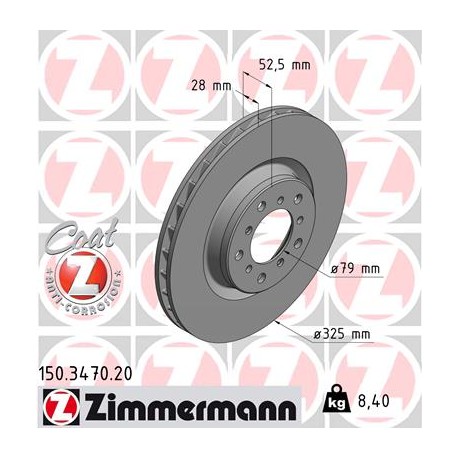 DISC ZIMMERMANN BMW Coated LEFT