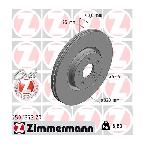 DISC ZIMMERMANN FORD/VOLVO Coat Z