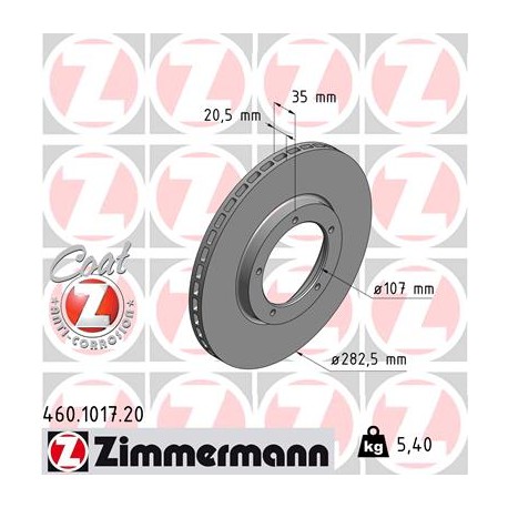 DISQUE ZIMMERMANN PORSCHE Coat Z