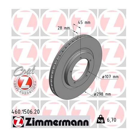 DISQUE ZIMMERMANN PORSCHE Coat Z