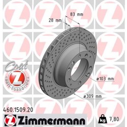 DISQUE ZIMMERMANN PORSCHE GAUCHE  Coat Z