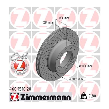 SCHIJF ZIMMERMANN PORSCHE RECHTS  Coat Z