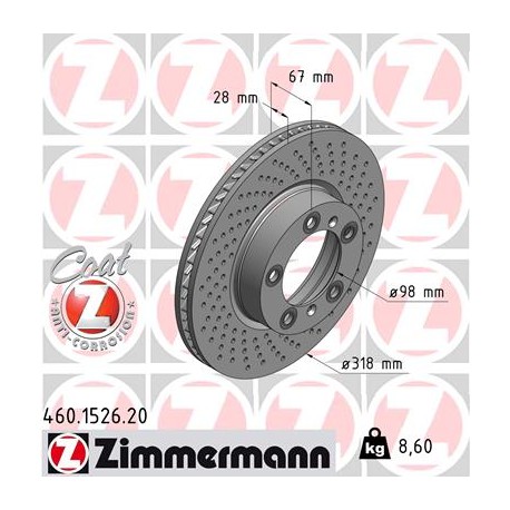 DISC ZIMMERMANN PORSCHE RIGHT  Coat Z