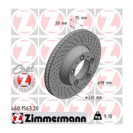 DISC ZIMMERMANN PORSCHE RIGHT  Coat Z