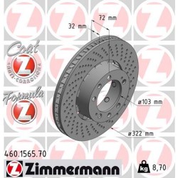 SCHIJF ZIMMERMANN PORSCHE FORMULA Z RECHTS  Coat Z