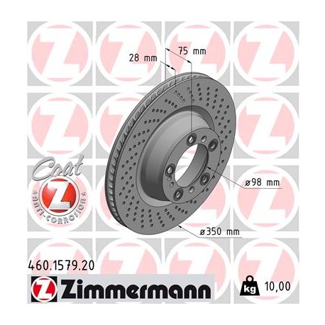 SCHIJF ZIMMERMANN PORSCHE RECHTS  Coat Z