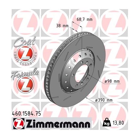 DISC ZIMMERMANN PORSCHE FORMULA Z LEFT Coat Z