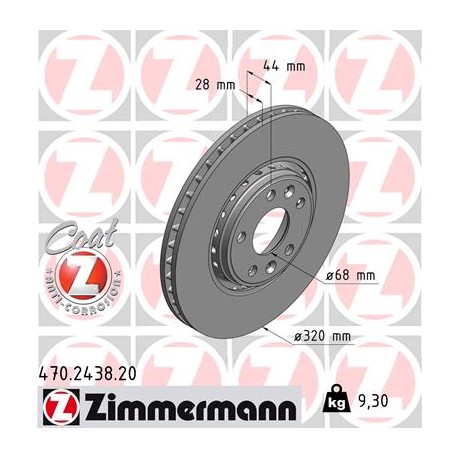 DISC ZIMMERMANN RENAULT Coat Z