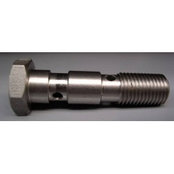 BANJO SCREW DOUBLE LONG JIC3/8X24 STAINLESS STEEL