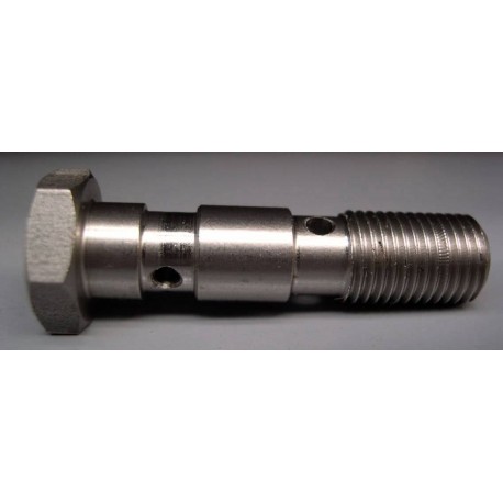 BANJO SCREW DOUBLE LONG JIC3/8X24 STAINLESS STEEL