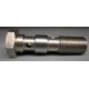 BANJO SCREW DOUBLE JIC7/16X20 LONG STAINLESS STEEL