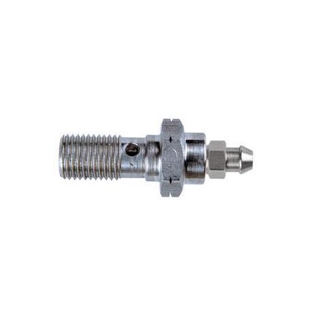 BANJO SCREW SINGLE WITH BLEED SCREW JIC3/8X24 STAINLESS