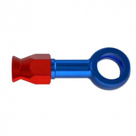 EMBOUT BANJO DROIT 10MM ALU ROUGE