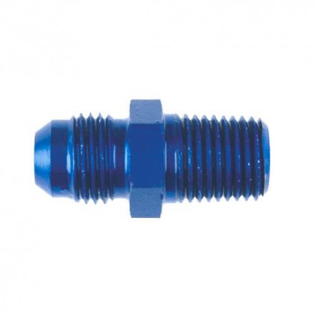 MALE 2-WAYS CONNECTION CONVEX JIC7/16X20 NPT1/4X18 ALU