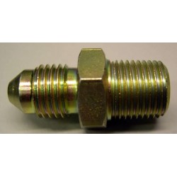 MALE 2-WAYS CONNECTION CONVEX JIC7/16X20 NPT1/4X18 STEE