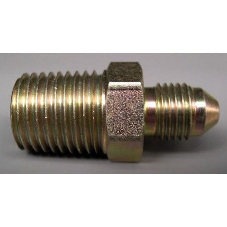 RACCORD 2 VOIES MALE CONVEXE JIC9/16X18 NPT1/4X18 INOX