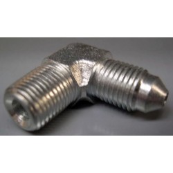 RACCORD 2 VOIES 90° 2 MALES JIC3/8X24 NPT1/8X27 ACIER