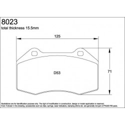 CL BRAKES RC8-R RACING REMBLOKKEN