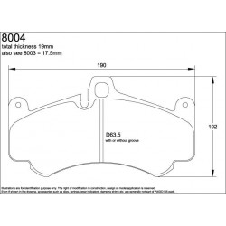 CL BRAKES RC8 RACING REMBLOKKEN