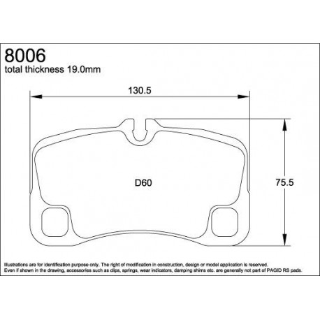 CL BRAKES RC8 RACING BRAKE PADS