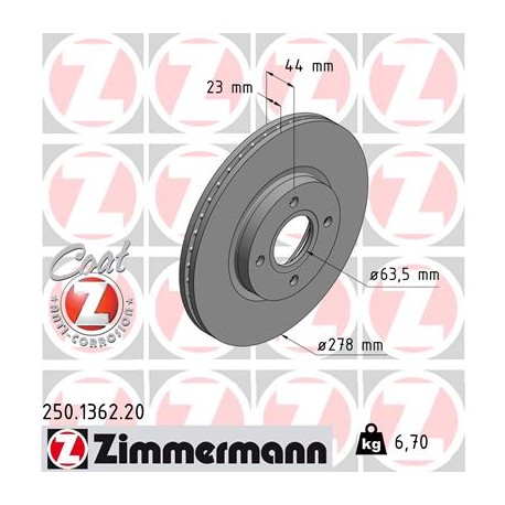 DISC ZIMMERMANN FORD Coat Z