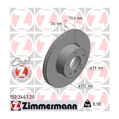 DISQUE ZIMMERMANN BMW Coat Z