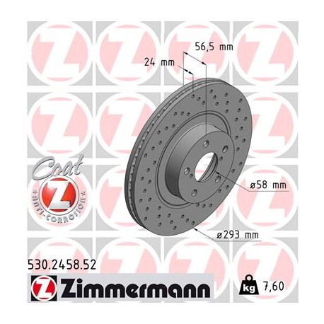 DISC ZIMMERMANN SUBARU/TOYOTA SPORT Z