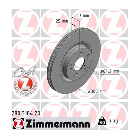 DISC ZIMMERMANN HONDA Coat Z