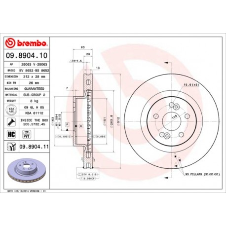 BREMBO REMSCHIJF