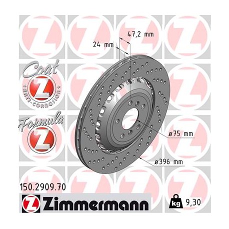 DISC ZIMMERMANN BMW FORMULA Z LEFT  Coat Z