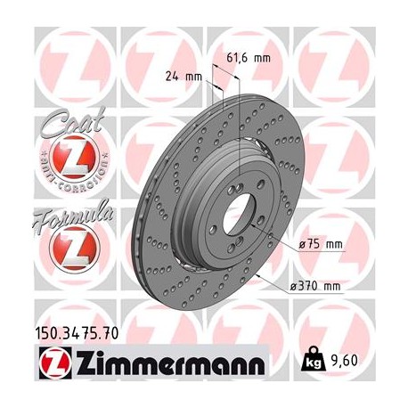 DISC ZIMMERMANN BMW FORMULA Z LEFT  Coat Z