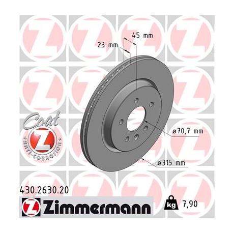 DISC ZIMMERMANN OPEL Coat Z