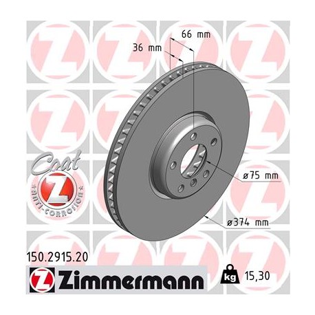 DISQUE ZIMMERMANN BMW DROIT Coat Z