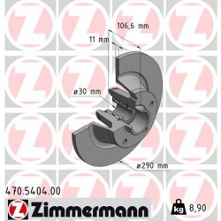 DISC ZIMMERMANN RENAULT incl. bearing set