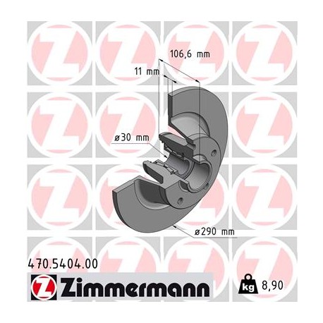 DISC ZIMMERMANN RENAULT incl. bearing set