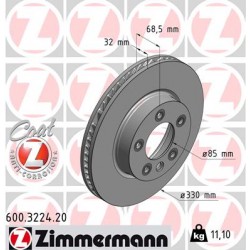 DISC ZIMMERMANN VAG/PORSCHE LEFT  Coat Z