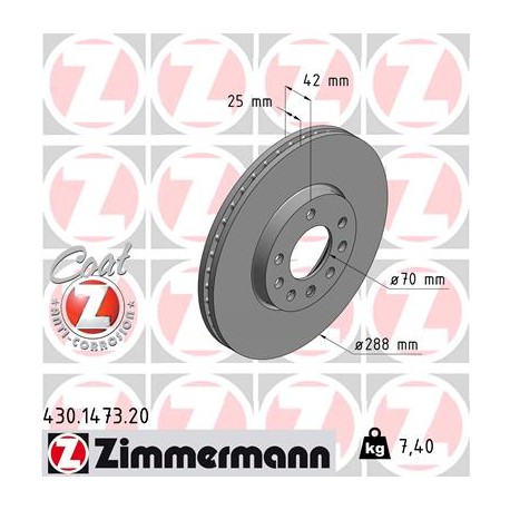 DISC ZIMMERMANN OPEL/SAAB Coat Z