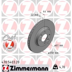 DISC ZIMMERMANN RENAULT/DACIA/MCC Coat Z