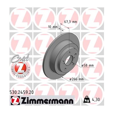 DISC ZIMMERMANN SUBARU Coat Z