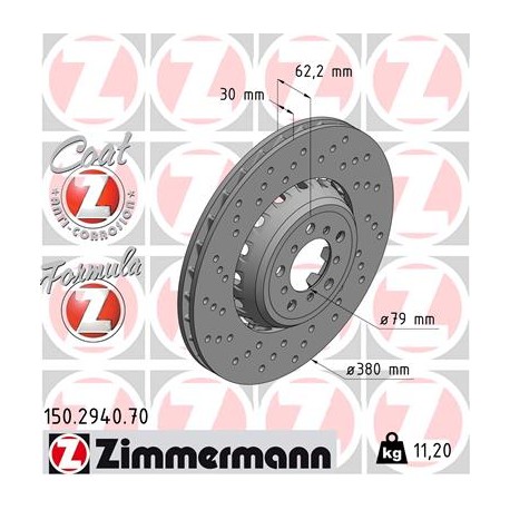 DISC ZIMMERMANN BMW FORMULA Z LEFT